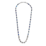 Collana con rondelle in sodalite ed elementi in ematite - Gioielleria Fondente