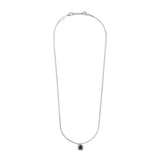Collana con zircone nero quadrato