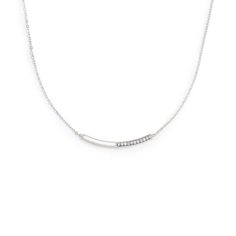 Collana con zirconi e smalto
