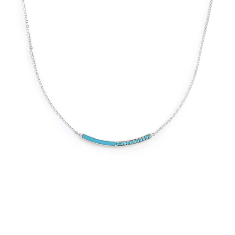 Collana con zirconi e smalto