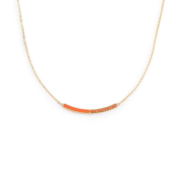 Collana con zirconi e smalto