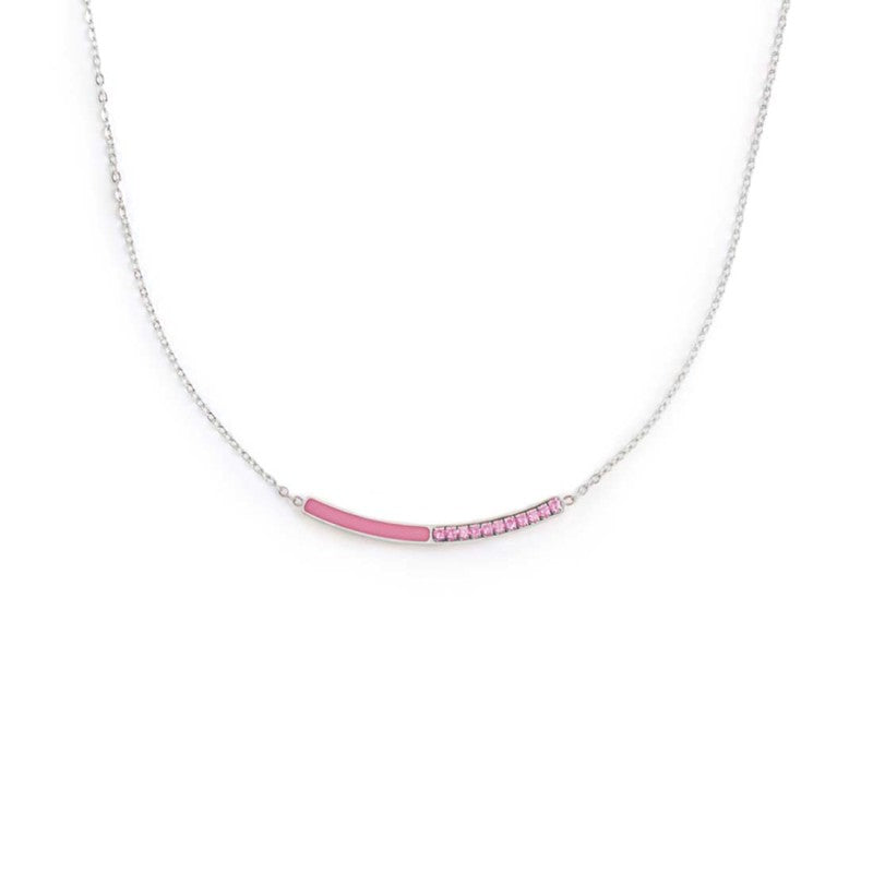 Collana con zirconi e smalto