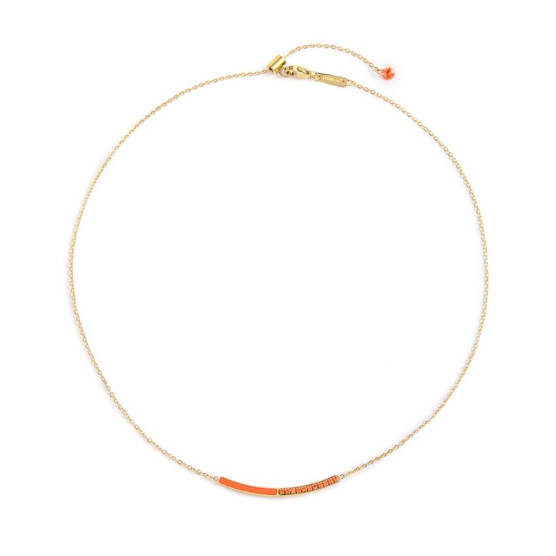 Collana con zirconi e smalto