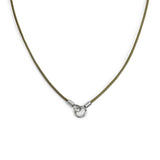 Collana cordino cerato con anello centrale
