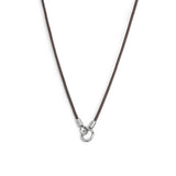 Collana cordino cerato con anello centrale