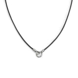 Collana cordino cerato con anello centrale