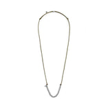 Collana cordino cerato elementi in acciaio e mini spike