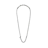 Collana cordino cerato elementi in acciaio e mini spike