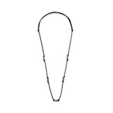 Collana cordino cerato gruppi di rondelle in acciaio