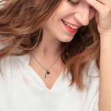 Collana corno pendente e pietra lavica