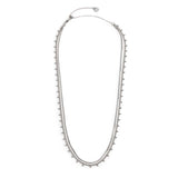 Collana doppia catena snake e grumetta con sfere