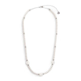 Collana perle con rosa in madreperla