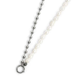 Collana perle fiume masticate con catena a sfere - Gioielleria Fondente