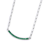 Collana tennis centrale cristalli baguette - Gioielleria Fondente