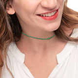 Collana tennis con zirconi e zircone centrale baguette - Gioielleria Fondente