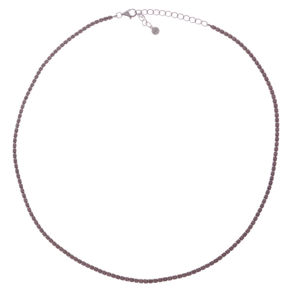 Collana Tennis Mania con Zirconi Marroni - Gioielleria Fondente