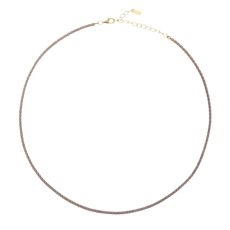 Collana Tennis Mania Dorati con Zirconi Bianchi - Gioielleria Fondente