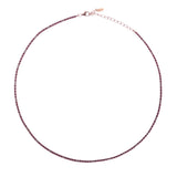 Collana Tennis Mania Rosè con Zirconi Rossi e Bianchi - Gioielleria Fondente