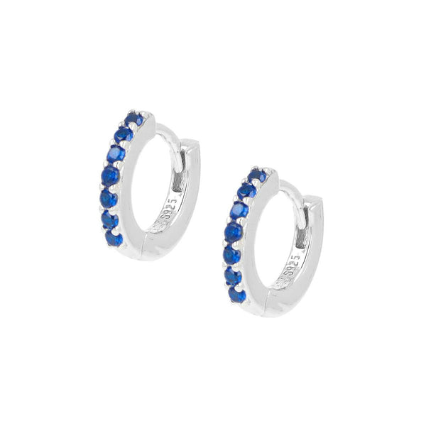Orecchini Cerchio Tennis Mania Zirconi Blu