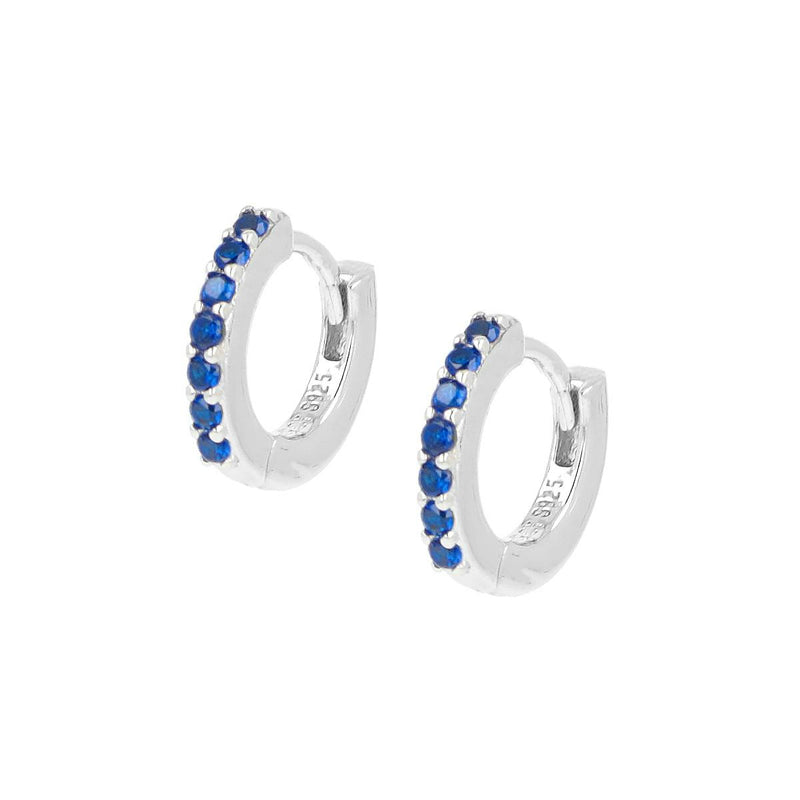 Orecchini Cerchio Tennis Mania Zirconi Blu