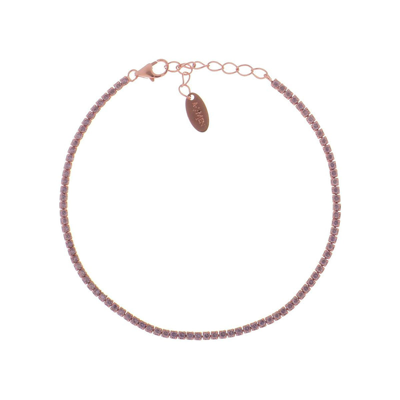 Bracciale Tennis Mania Rosé con Zirconi Lillà