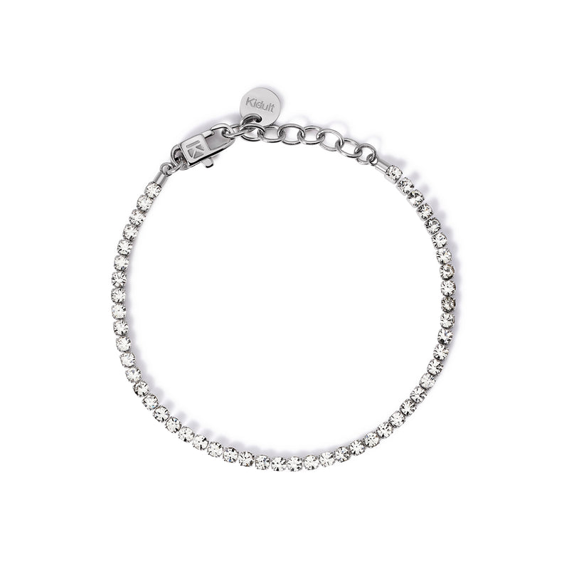 Bracciale in acciaio 316L cristalli