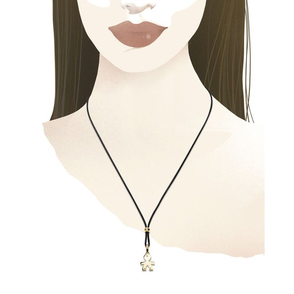 Ciondolo i classici con sagoma bimbo in oro giallo