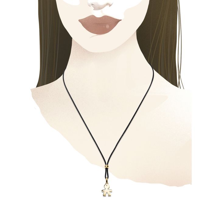 Ciondolo i classici con sagoma bimbo in oro giallo