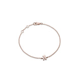 Bracciale i preziosi con sagoma bimbo in oro rosa e diamante