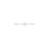 Bracciale i preziosi con sagoma bimbo in oro rosa e diamante