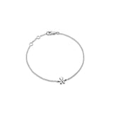 Bracciale i preziosi con sagoma bimbo in oro bianco e diamante