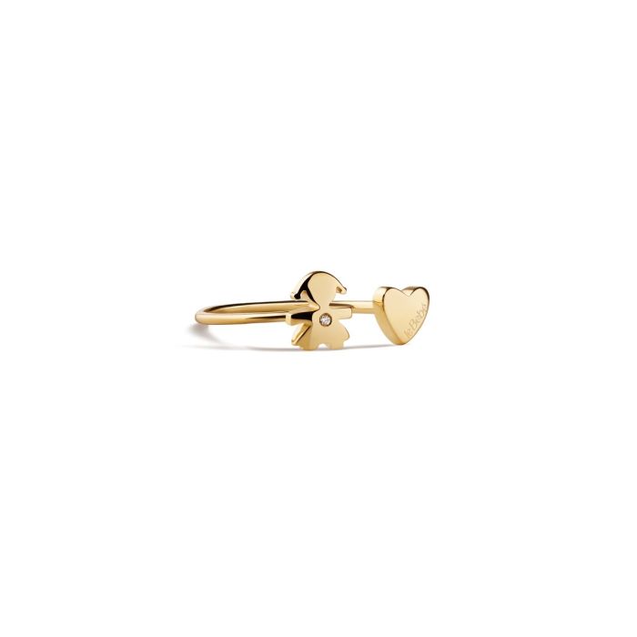 Anello Les Petits con sagoma bimba e cuore