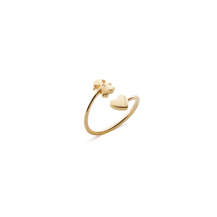 Anello contrariè Les Petits con sagoma bimba e cuore