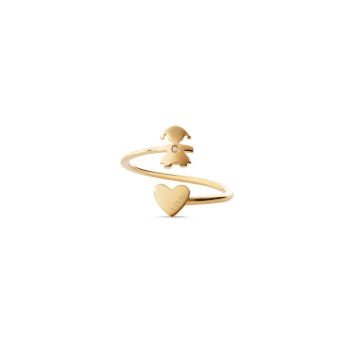 Anello contrariè Les Petits con sagoma bimba e cuore
