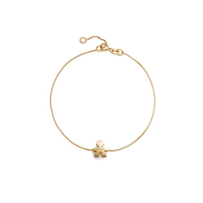 Bracciale i tesorini con sagoma bimbo in oro giallo