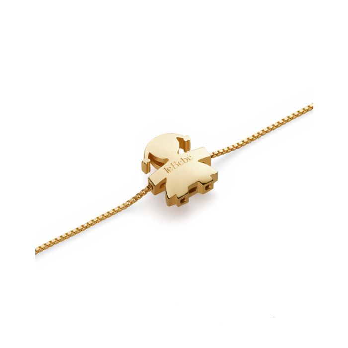 Bracciale i tesorini con sagoma bimba in oro giallo