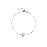 Bracciale i tesorini con sagoma bimba in oro bianco