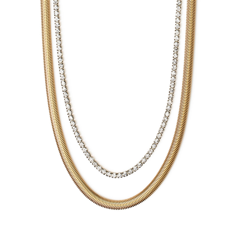 Girocollo in acciaio 316L PVD giallo cristalli