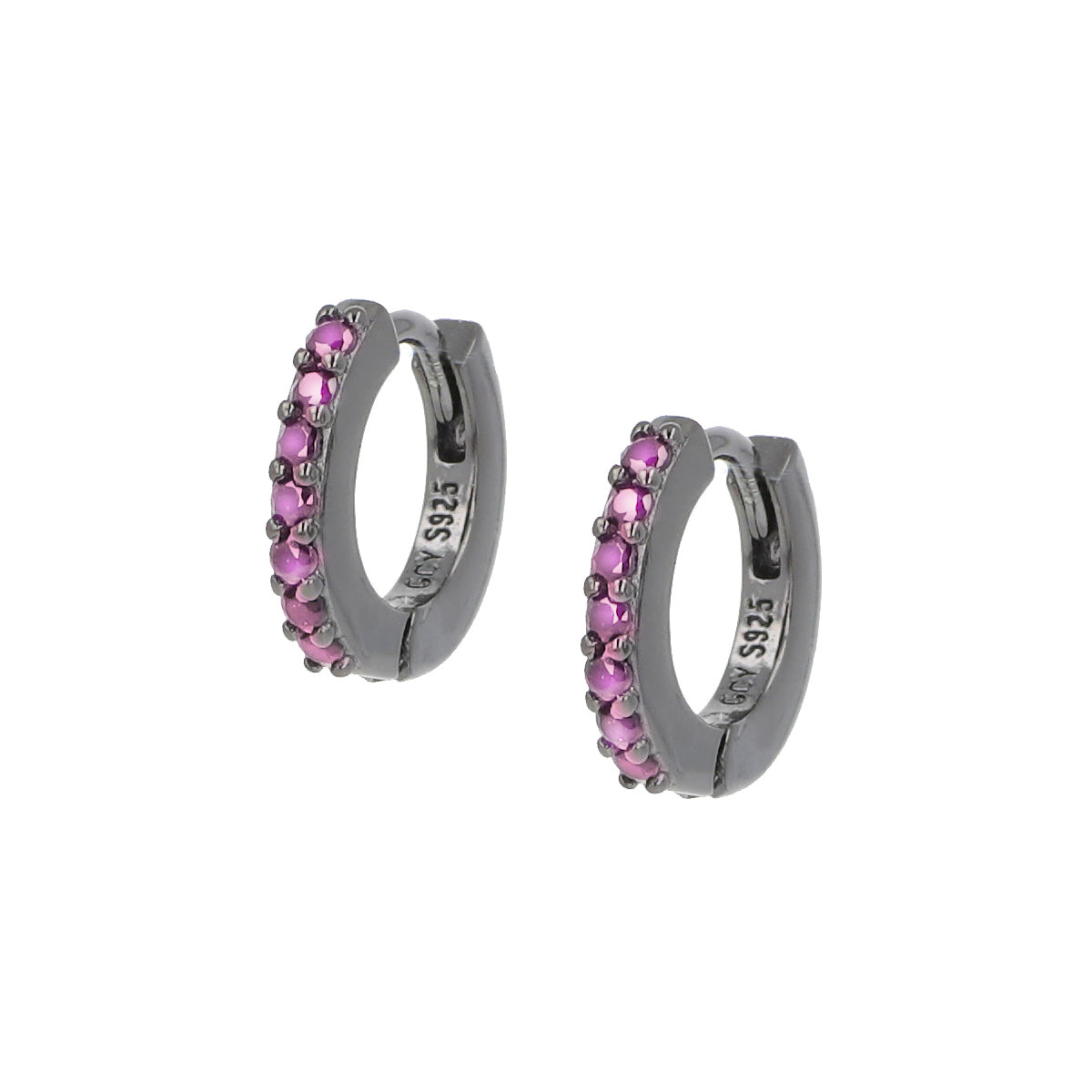 Taffstyle Orecchini A Cerchio Donna Acciaio Inox Con Sfere Zirconi Shamballa