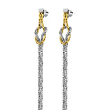 Orecchini pendenti con nodo catena snake e catena foxtail