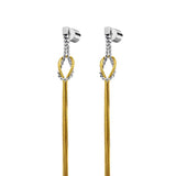 Orecchini pendenti con nodo catena snake e catena serpentine