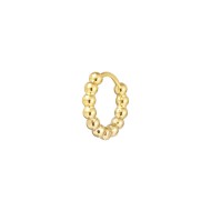 Orecchino a cerchio 1,3 cm trama con sfere