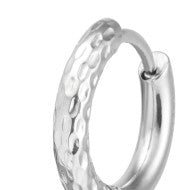 Orecchino a cerchio 1,5 cm trama diamantata