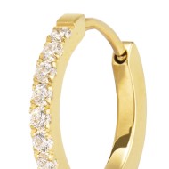 Orecchino a cerchio 1.6cm con zirconi