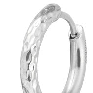 Orecchino a cerchio 1,7 cm trama diamantata
