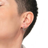 Orecchino a cerchio 2.4cm con zirconi