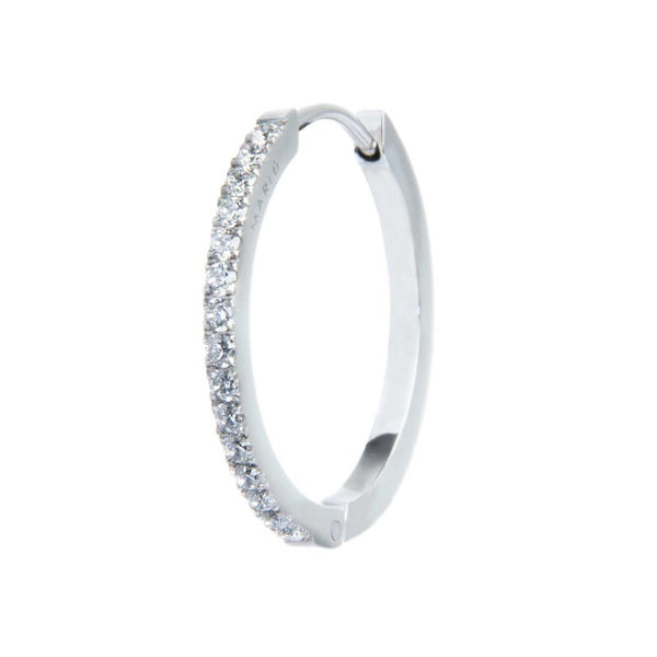 Orecchino a cerchio 2.4cm con zirconi