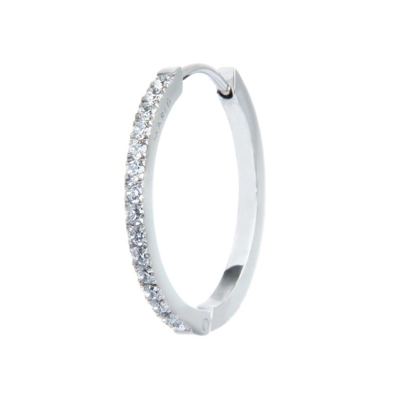 Orecchino a cerchio 2.4cm con zirconi