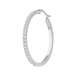 Orecchino a cerchio 32mm con zirconi