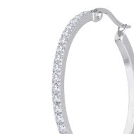 Orecchino a cerchio 32mm con zirconi